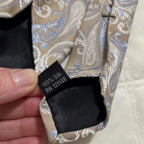 Michael Kors Paisley Tie in light Brown, blue, beige, Silver casual formal - Picture 5 of 10